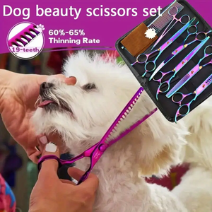 베스트셀러 7.0인치 애완동물 미용 가위 완벽한 다기능 애완동물 미용 세트 강아지에게 이상적인 크리스마스 선물 - Product Image 3