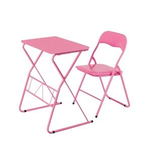 Bureau d'étude coloré 2 pièces, ensemble de chaises pliantes pour étudiants - Product Image 2
