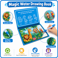 Libro de Pintura Mágica Reutilizable Personalizado para Niños, Juguete Educativo No Tóxico para Colorear y Dibujar con Bolígrafo Mágico
