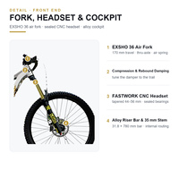 VTT Enduro à Suspension Intégrale FASTWORK B2, Deore M6100 12 Vitesses, Cadre en Aluminium, Fourche 170 mm, Freins à Disque Hydrauliques, Boost 148