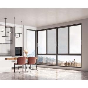 تصميم حديث عالي التأثير مواد ألومنيوم منزلقة نوافذ ألوان خشبية مخصصة زجاج كبير شاشة منزلقة أوسع - Product Image 3