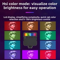 Mini Lampe LED Portable pour Selfie, Réglage Multi-Niveaux, Température de Couleur Ajustable (2500K-9900K) pour Photos et Vidéos