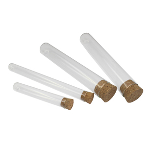Tubo de Ensayo de Vidrio Borosilicato de Fondo Redondo para Uso en Laboratorio, 25x200mm, con Tapa de Corcho - Product Image 3