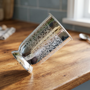 Vintage Floral Stainless Steel <b>Double</b> <b>Wall</b> <b>glass</b> Gift for Adults - Product Image 5