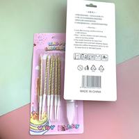 Nouvelle Arrivée Paquet de 6 Bougies Twisty Sans Fumée Kit de Décoration de Gâteau pour Anniversaire Anniversaire de Mariage Décoration