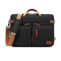 Mallette pour ordinateur portable en polyester imperméable unisexe Dacron nouvelle fermeture éclair sac à dos souple pour documents sac d'affaires pour hommes