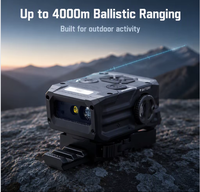Télémètre laser 1535 nm, sans danger pour les yeux, 4000 m, précision ±1 m, 3 Hz, capteur d'angle OLED, IP67, télémètre balistique portatif