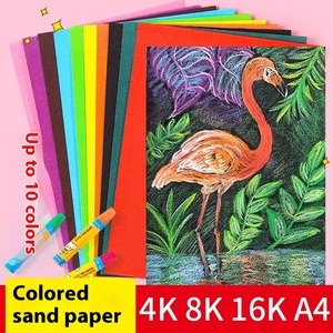 8K & 16K <span class=keywords><strong>pittura</strong></span> a <span class=keywords><strong>colori</strong></span> fatta a mano arte creativa <span class=keywords><strong>pittura</strong></span> fai da te per bambini aperta A4 carta sabbia nera carta acquerello - Product Image 3