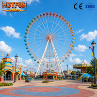 Grande Roue Géante de 88 m en Acier pour la Vente en Chine, Grande Roue Extérieure en Métal Capacité 288 Personnes pour Parc d'Attractions et Fête Foraine