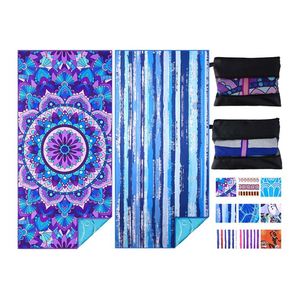 Custom Microfiber Sublimated Printed Logo Sports Promotion Personalized Soft Towel on Beach - Product Image 1