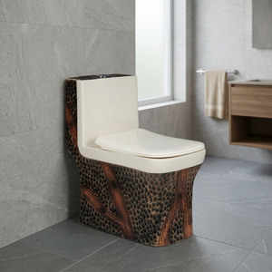 WC monobloc de luxe en céramique blanc, design moderne, petite taille, pour salle de bain, sanitaires contemporains - Product Image 5