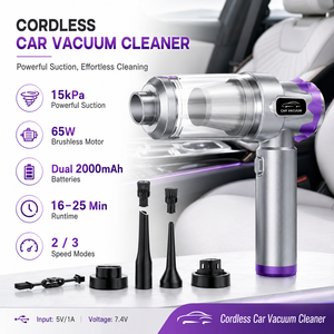 Aspiradora de Mano Inalámbrica sin Escobillas de 15KPa, Soplador de Aire, Inflador/Desinflador para Coche, Hogar, Oficina, Sofá, Limpieza de Pelo de Mascotas - Product Image 2