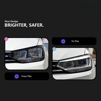 Feux avant LED DRL améliorés avec clignotants pour Volkswagen Touran 2016-2020 – Ensemble de phares modifiés et accessoires automobiles pour VW