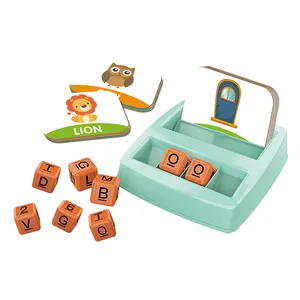 शैक्षिक खिलौने वर्णमाला मिलान पत्र खेल बच्चों पहेली वर्तनी शब्दों खेल एबीसी सीखने खिलौने