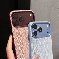 Casing Magnetik Anyaman Mewah untuk iPhone 17 16 15 18 Pro Max Tekstur Kain Kulit Anti Benturan  Mendukung Pengisian Daya Nirkabel