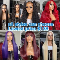 Perruque Lace Front Transparente 13x4 Cheveux Brésiliens Vierge Remy Haute Densité avec Baby Hair Pré-Pluckée Sans Colle Nœuds Blanchis