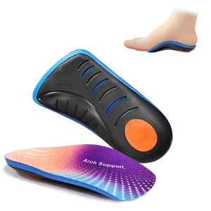 Orthotics <b>Shoe</b> Insoles for Men Women High Arch Support Inserts Plantar Fasciitis Flat Feet <b>Heel</b> Pain Relief 3/4 Length PU Gel - Product Image 1