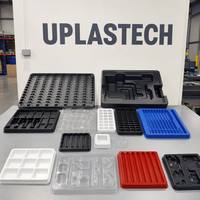 Bandeja de Blíster Termoformada Conductiva Antiestática ESD Personalizada, Embalaje al Vacío para Componentes Electrónicos de Semiconductores PS PET PCB
