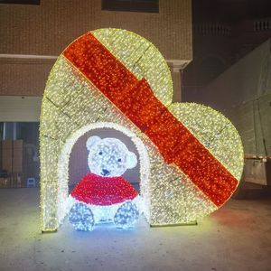 Escultura de oso LED grande para espectáculos de luces navideñas en parques y centros comerciales - Product Image 1