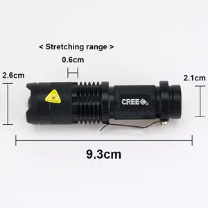 Aluminium Bright Rechargeable Led Flashlight Torch 3W led flashlight