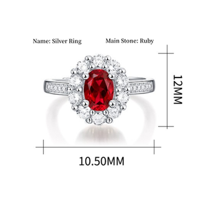 Giá Rẻ Không Làm xỉn Đồ Trang Sức 18K Vàng Mạ Không Dị Ứng Của <span class=keywords><strong>Ruby</strong></span> 5*7 Hình Bầu Dục Đá Quý 925 Bạc Tối Giản Engagement Rings Cho Phụ Nữ - Product Image 1