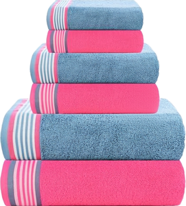 Serviette de bain en coton peigné de qualité supérieure avec bordure Dobby, couleur personnalisée, serviette de bain en coton de luxe - Product Image 1