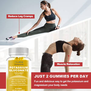 OEM Etiqueta Privada alimentos naturales suplementos gluconato de potasio alta absorción sin azúcar gluconato de potasio 1000 <span class=keywords><strong>mg</strong></span> gomitas - Product Image 4