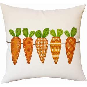 RABUSOFA 18x18 pulgadas naranja zanahorias decoración fundas de almohada para el hogar sofá Pascua primavera vacaciones asiento cojines almohada - Product Image 4