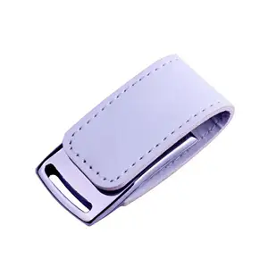 Promotional Gift Leather 16GB 32GB Pen Drive Metal Keychain Flash Drive Leather Case 8GB Usb Stick