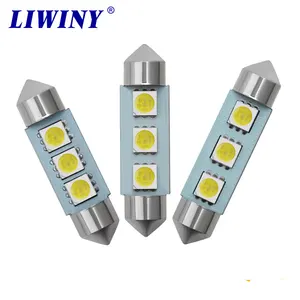 Liwiny C5W花彩5050 3SMD 31/36/39/41毫米汽车发光二极管汽车灯24V 12v白色FT汽车内门末日阅读灯