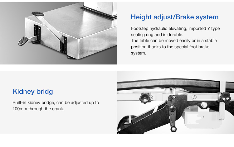 새로운 모델 외과수술상의 테이블 수동 작동 수력 테이블 병원 OT 방 304 스테인레스 강 수술대