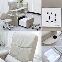 Chaise de pédicure sans plomberie avec cuvette intégrée, équipement de spa pour ongles, fauteuils et bassin de pédicure, vente en gros