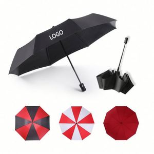 Wholesale UV Sun <b>Umbrella</b> With Logo Custom Windproof Portable Folding Mini <b>Automatic</b> <b>Umbrellas</b> With Pouch - Product Image 1