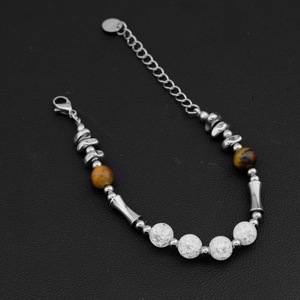 New Vintage Simple Popular Design Handmade Pearl <b>Beaded</b> <b>Bracelet</b> Titanium Steel Light Luxury Unisex's <b>Bracelets</b> Fashion Jewelry - Product Image 4