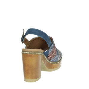 Sandali con tacco stringato alla moda 170528 punta e punta aperta estate/autunno strass Sexy Outdoor stile Jeans - Product Image 3