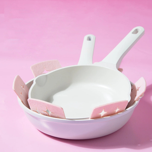 Ensemble de casseroles en céramique blanche de haute qualité, 8 pièces, antiadhésif, avec couvercles en verre, pour cuisinières à gaz et à induction - Product Image 6