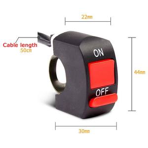 Neues Blitz motorrad EIN Aus Scheinwerfer griffsc halter Draht Elektro fahrzeug LED-Licht Doppel-Druckknopf schalter 50cm Kabel - Product Image 6