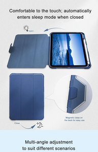 เคส ODM PC+TPU แบบพับสามตอน ทนทานต่อการตกกระแทก พร้อมช่องใส่ปากกาในตัว ฟังก์ชั่นปลุก/พักอัตโนมัติ สำหรับ iPad 11 นิ้ว - Product Image 3