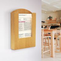 Support d'affichage de menu d'étagère de stockage de courrier fixé au mur en bois