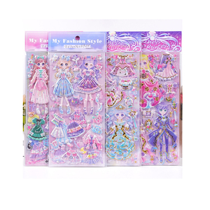 Autocollants muraux 3D pour filles, étiquettes décoratives, en forme de bulles, dessin animé EVA, <span class=keywords><strong>princesse</strong></span> Kawaii, cadeau pour enfants, supermarché, nouvelle collection - Product Image 1