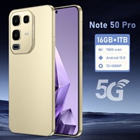 Smartphone Global Version Note 50 Pro 5G Layar HD OLED 90Hz Refresh Rate CPU Deca Core 16GB+1TB Penyimpanan LTE Dual-SIM CDMA