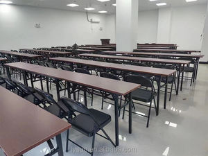 <span class=keywords><strong>Mesa</strong></span> Plegable Moderna para Exteriores, Entrenamiento, Estudio, Tareas, Patas Ajustables de Metal, Diseño Simple - Product Image 2