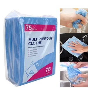 Paños de Limpieza Multiusos Absorbentes para Cocina, de Poliéster y Viscosa, Reutilizables, Lavables, Resistentes, No Tejidos - Product Image 1