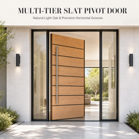 Porte d'entrée en acier imitation bois, finition aspect bois, design imitation bois, porte extérieure pour villa