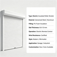 Porte à enroulement automatique en aluminium de haute qualité, volet roulant électrique en métal