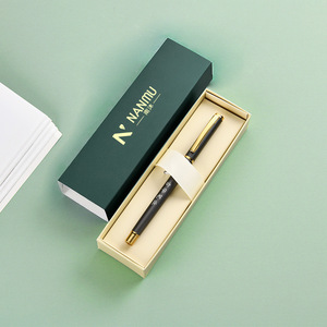 Nanmu <b>Pen</b> Gift <b>Box</b> Rectangle Paperboard High-end Business Gift With Custom Logo UV Printing - Product Image 1