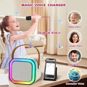 Nueva Máquina de Karaoke Portátil K12 con 1-2 Micrófonos Inalámbricos, Altavoz HiFi para Cantar en Familia, Regalo para Niños, Hecha de Plástico - Product Image 4