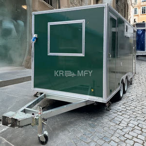 Vending Van Catering Vintage Retro Bbq Fast Kiosk <b>Outdoor</b> Mobile Square Trailer Truck Food Carts with <b>Kitchen</b> - Product Image 1