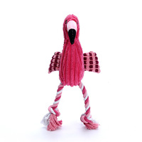 Jouet en peluche interactif Offre Spéciale pour chien Jouet à mâcher molaire en forme de flamant rose avec effets sonores pour jouets pour animaux de compagnie