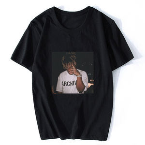 T-Shirt Nera Juice World per <span class=keywords><strong>Uomo</strong></span>, Stile Gotico Strappato, Hip-Hop 2021, Oversize Streetwear, Maglietta 'Rest in Peace Legend' - Product Image 2